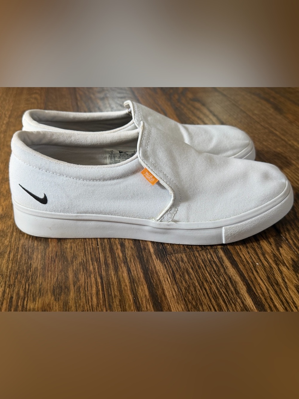 Nike Court Royale AC Slip White Canvas Women's Shoes Size 9 BQ9138-100